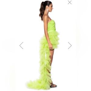 Akira tulle gown lime green